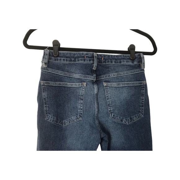 Free People Jeans Womens Size W 27R Wide Leg Flare Raw Hem Mid Rise Medium Wash - Picture 5 of 13